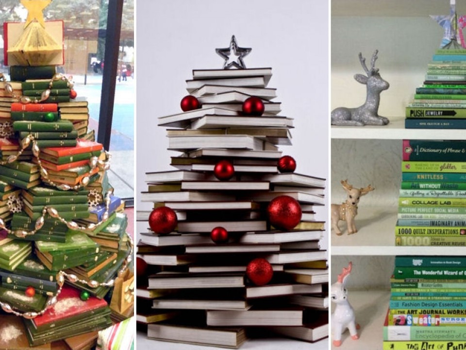 Ötletes !Könyvekből karácsonyfa...