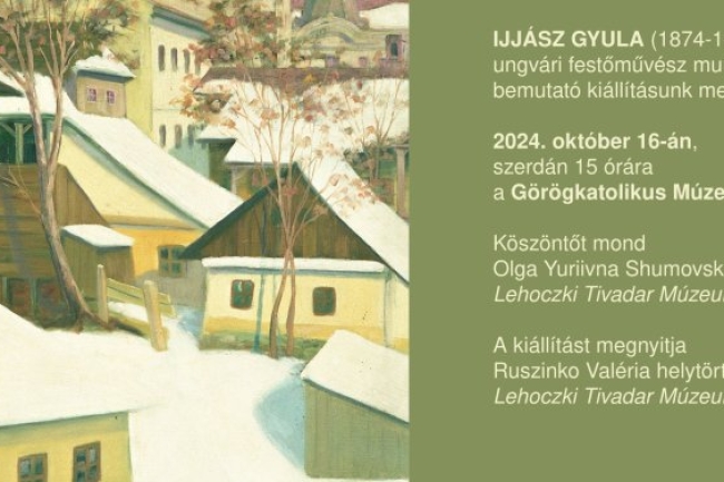 Ijjász 150.: egy zseniális, ungvári festőművész alkotásaiból nyílik kiállítás Nyíregyházán