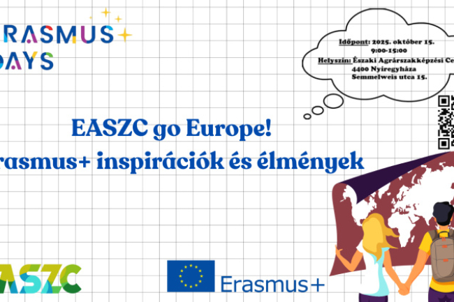 ERASMUS+ Nap - az Északi Agrárszakképzési Centrum szervezi