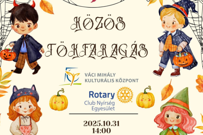 Közös Tökfaragás a Rotary Club Nyírség és a Váci Mihály Kulturális Központ szervezésében