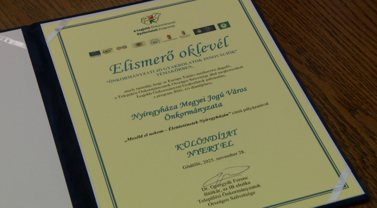 Meséld el nekem – Elismerést kapott az önkormányzat a programért
