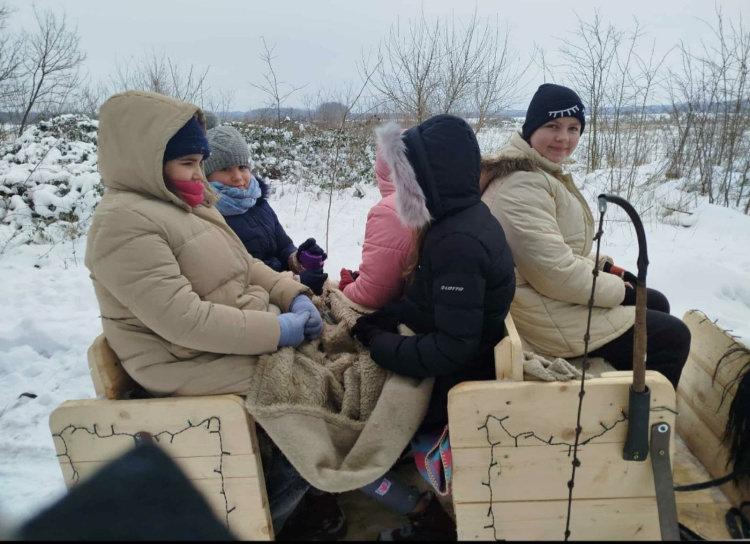 Lovasszánkózáson vettek részt ötödikes diákok Nyíregyházán