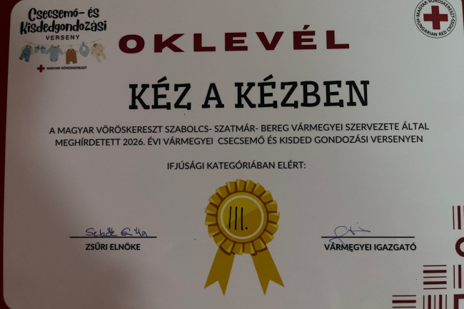Siker a Magyar Vöröskereszt vármegyei versenyén