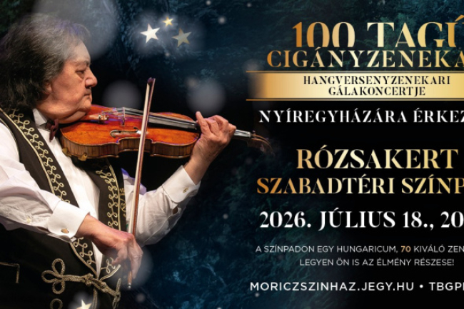 A 100 Tagú Cigányzenekar ad koncertet nyáron a Rózsakert Szabadtéri Színpadon
