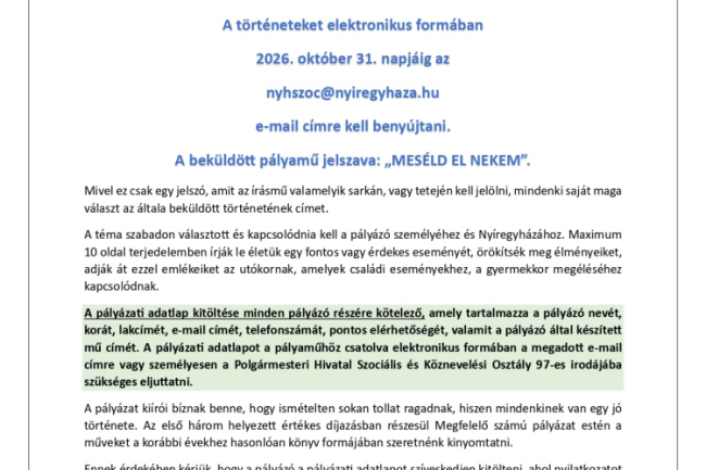 Pályázatot hirdettek nyugdíjasok számára életutak, emlékek és személyes történetek megörökítésére