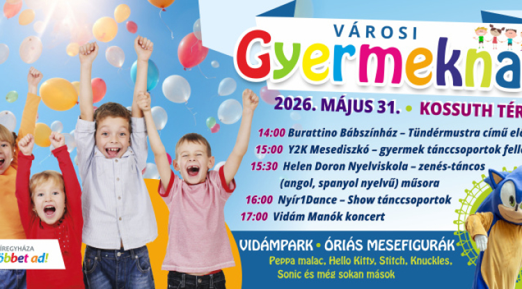 Színes programokkal várja a családokat a Városi Gyermeknap Nyíregyházán