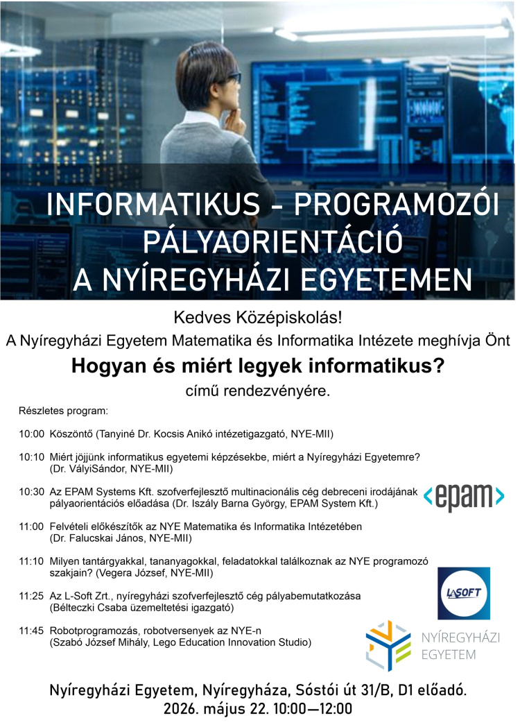 A mesterséges intelligencia és a programozás világába nyerhetnek betekintést a diákok Nyíregyházán