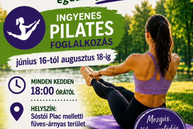 Ingyenes pilatesfoglalkozások indulnak a Sóstói-tó mellett