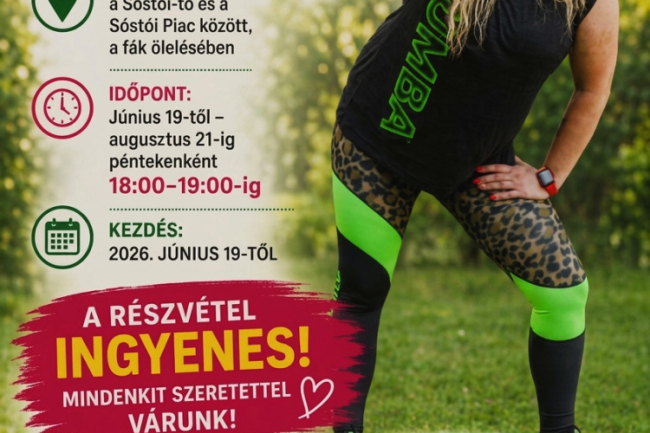Ingyenes zumbafoglalkozásokkal pezsdülnek fel a nyári esték Sóstón