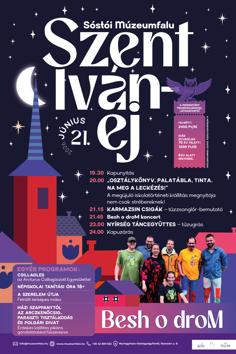 Tűzugrással és Besh o droM-koncerttel ünneplik a Szent Iván-éjt a Múzeumfaluban