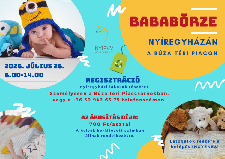 Kincsvadászat a Búza téri Piacon – újra BabaBörze várja a családokat Nyíregyházán