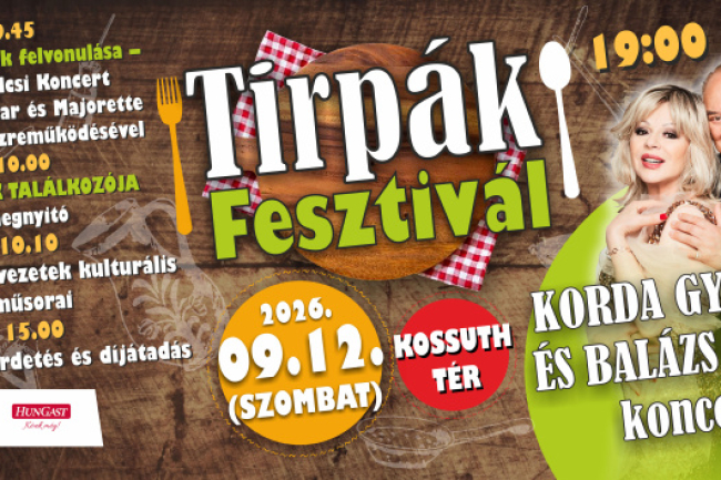Tirpák Fesztivál 2026 – Ízek, kultúra és zene Nyíregyházán