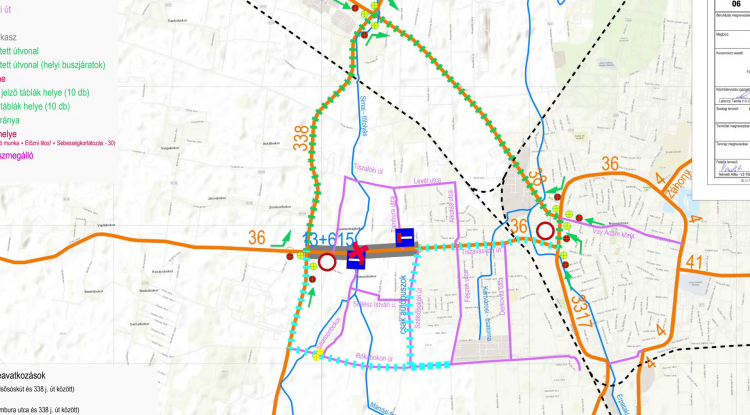 Lezárják a 36-os főút egy szakaszát, terelőúton közlekedhetnek az autósok és a buszok