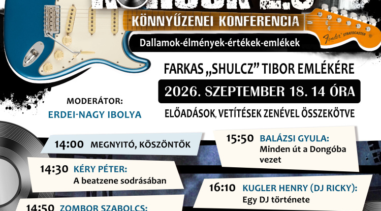 KoRock 2.0 – Dallamok, élmények és emlékek - könnyűzenei konferenciával tisztelegnek Farkas „Shulcz” Tibor előtt