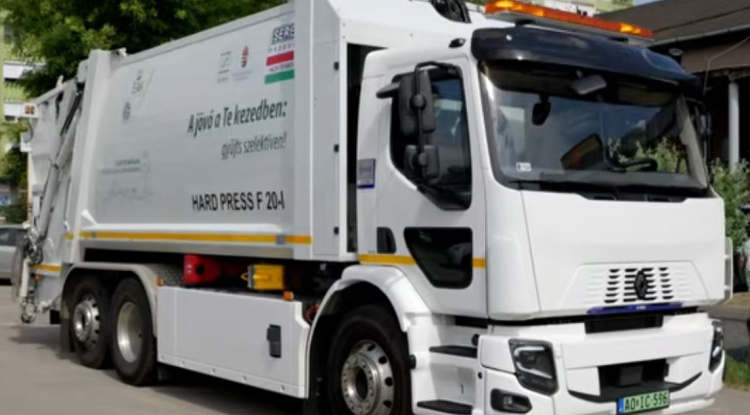 Napelemmel töltött elektromos kukásautók járják Nyíregyháza és a vármegye útjait